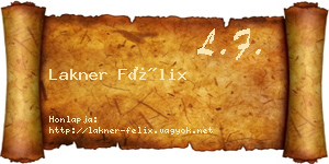 Lakner Félix névjegykártya